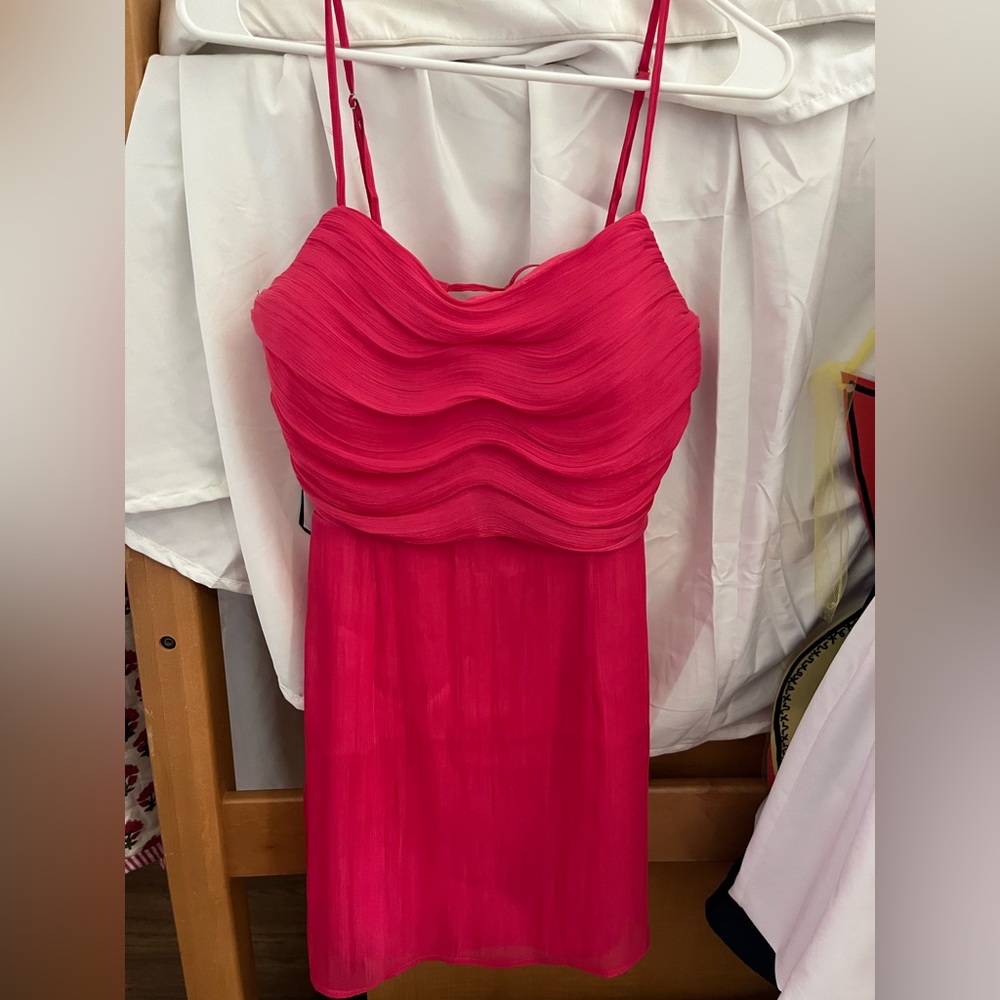 Pink Spaghetti Strap Mini Dress!
